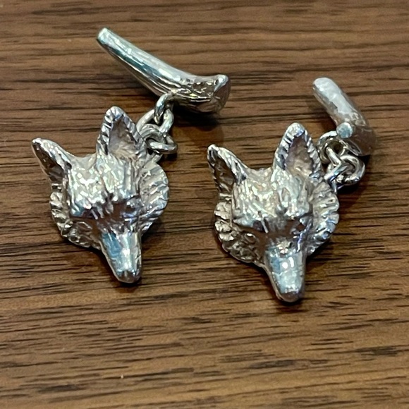 Thomas Pink Other - Stunning silver Fox and tail cuff links by famed London tailor Thomas Pink
